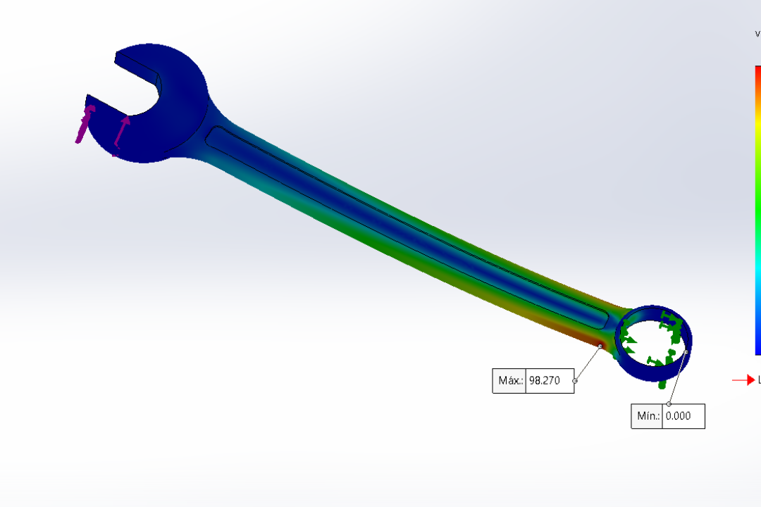 Cálculo de torques en SOLIDWORK Simulation