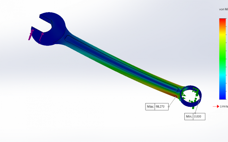 Cálculo de torques en SOLIDWORK Simulation