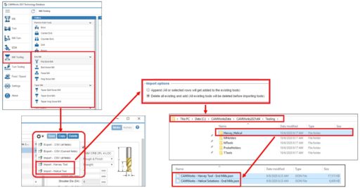 Novedades de CAMWorks 2021: Nueva funcionalidad para exportar e importar datos de herramientas