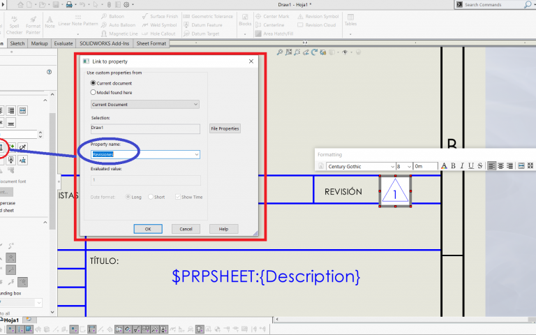 Ya no cambies el número de revisión de tu dibujo.