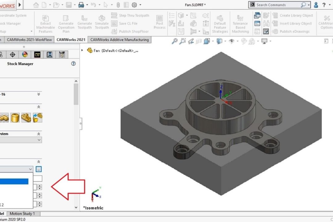Novedades de CAMWorks 2021; Nueva funcionalidad para definir el bloque de material.