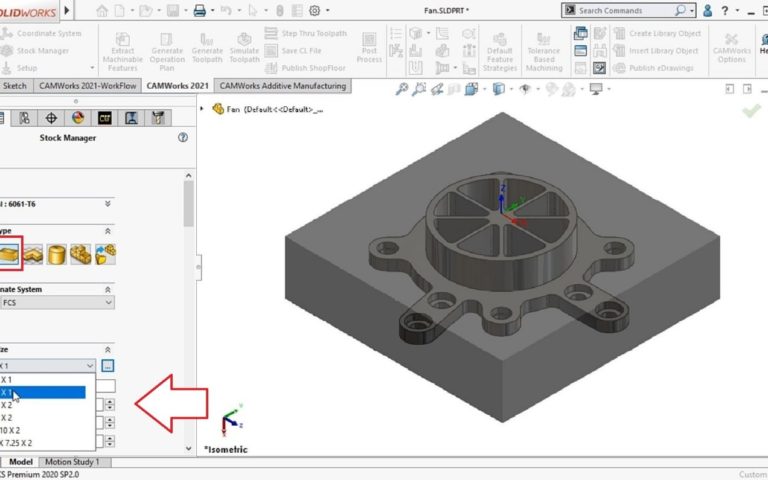 Novedades de CAMWorks 2021; Nueva funcionalidad para definir el bloque de material.