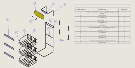 Listas de ensambles que contienen piezas multicuerpo en SOLIDWORKS 2022