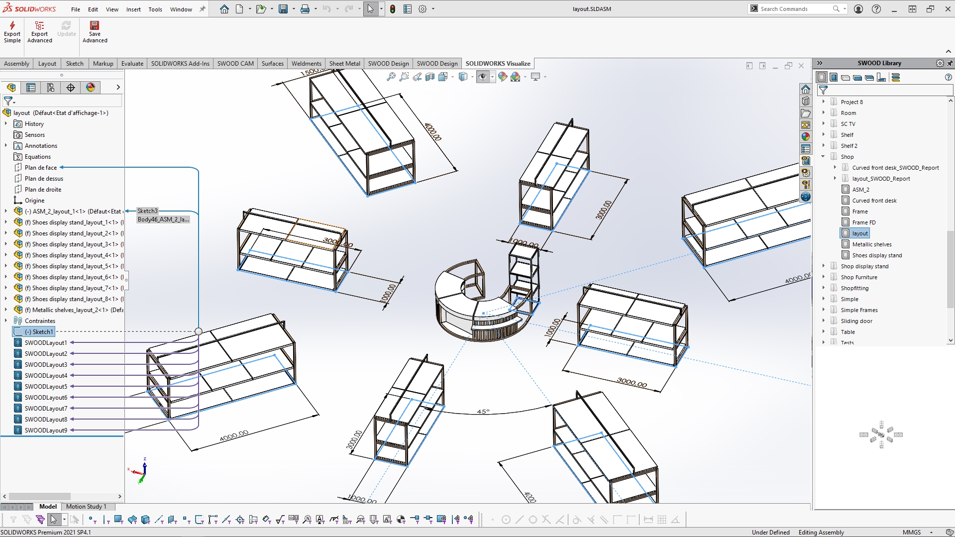Pantalla SWOOD DESIGN layout mode