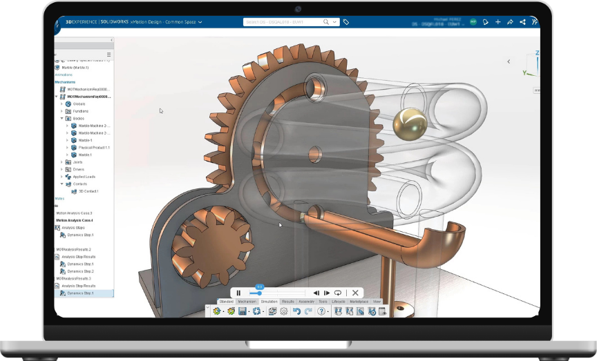 Interfaz de SOLIDWORKS 3D Creator y xDesign en 3DEXPERIENCE